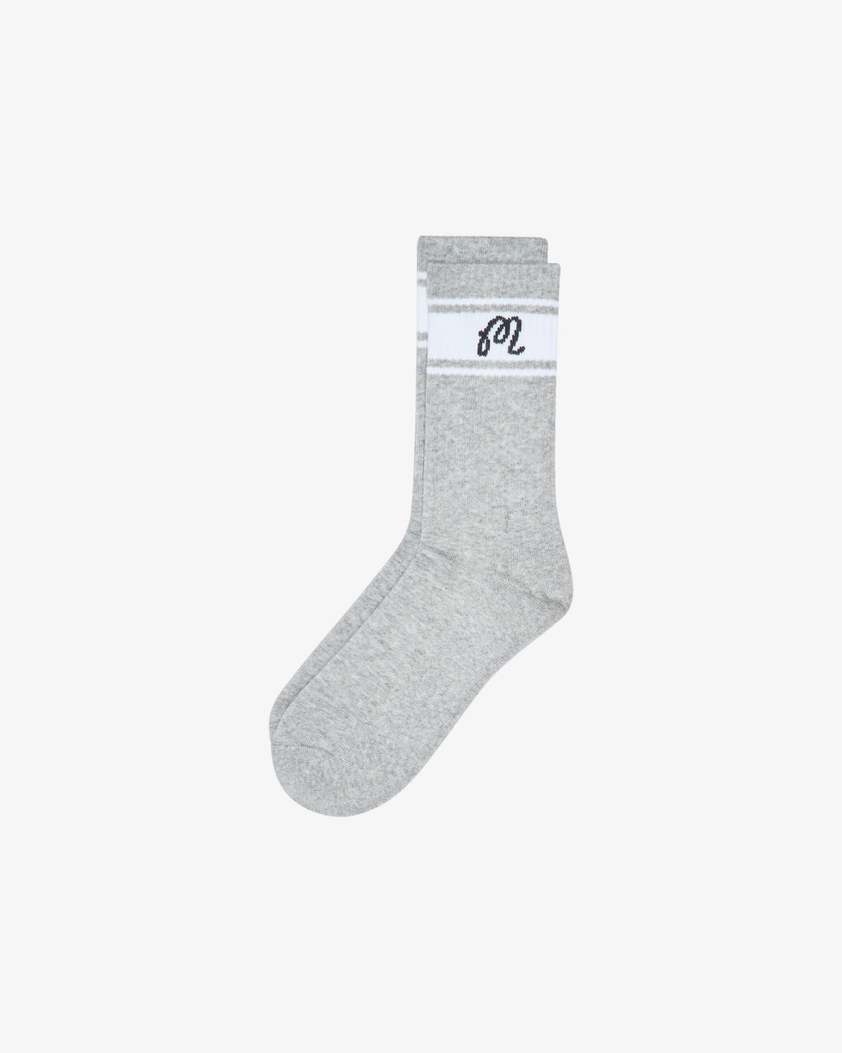 Malbon Haven Crew Sock - Heather Grey