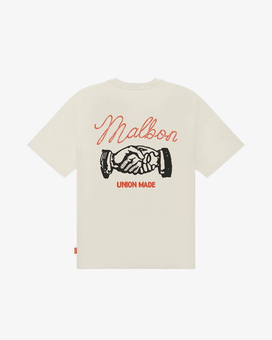 Malbon Vista Union Made Tee - Ivory