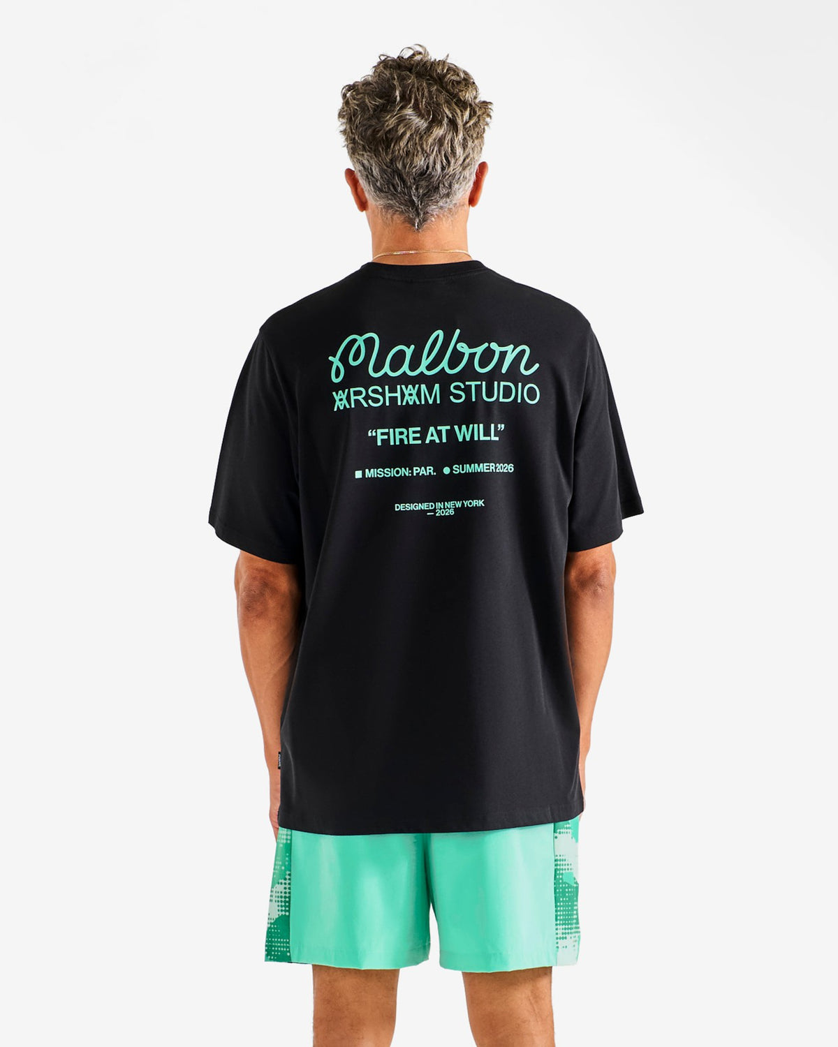 Malbon Arsham Fire At Will Tee - Black