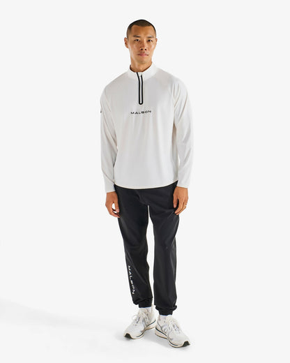 Malbon Performance Raglan Quarter Zip - White