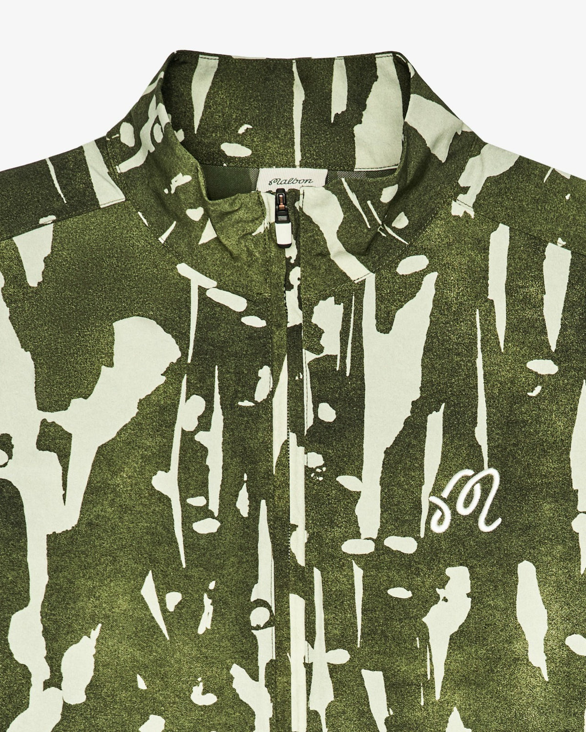 Malbon Pine Inkwash Windshirt - Olive Inkwash