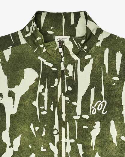 Malbon Pine Inkwash Windshirt - Olive Inkwash