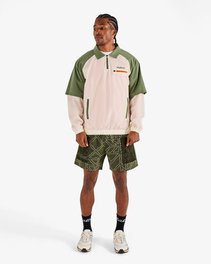 Malbon Marina Windshirt - Cream / Olivine
