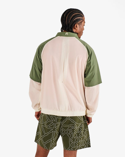 Malbon Marina Windshirt - Cream / Olivine