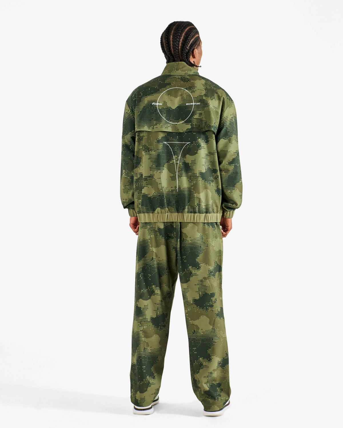 Malbon Arsham Stealth Quarter Zip - Olive Stealth Camo