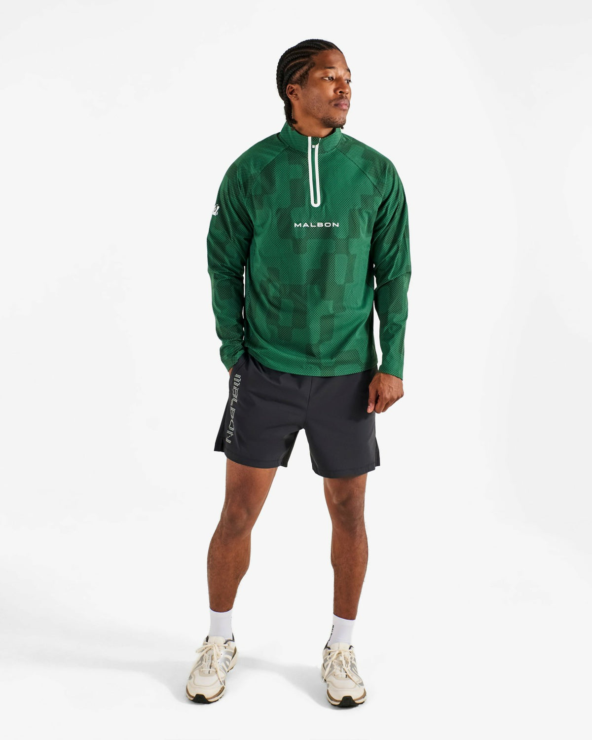 Malbon Performance Raglan Quarter Zip - Eden