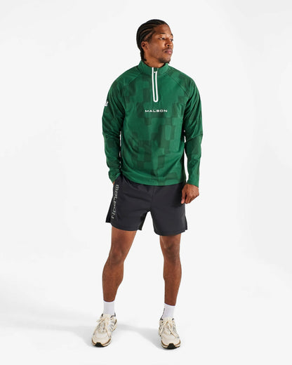 Malbon Performance Raglan Quarter Zip - Eden