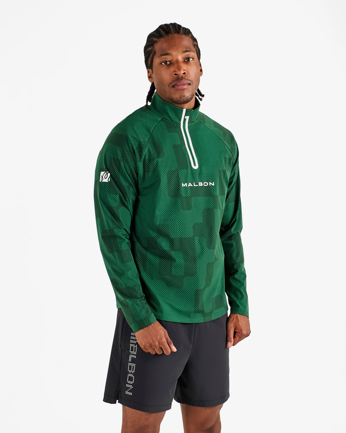 Malbon Performance Raglan Quarter Zip - Eden