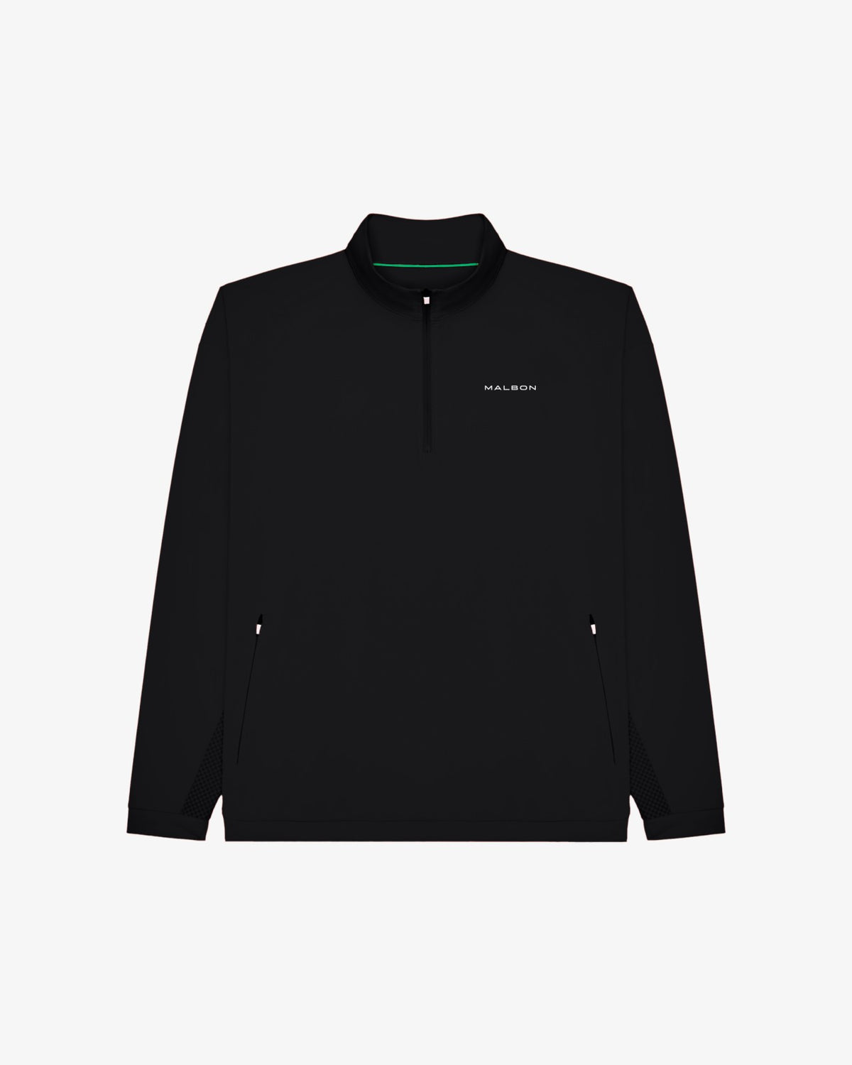 Malbon Performance Quarter Zip Shell Pullover - Black