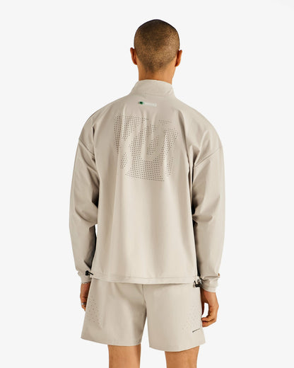 Malbon Performance Quarter Zip Shell Pullover - Tan