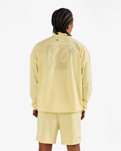 Malbon Performance Quarter Zip Shell Pullover - Mellow Yellow