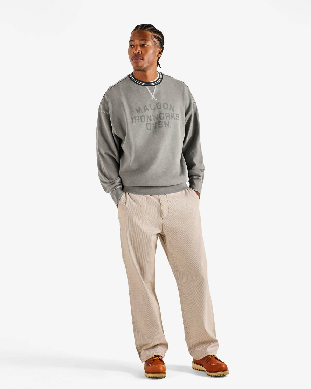 Malbon Foreman Sweatshirt - Brushed Nickel