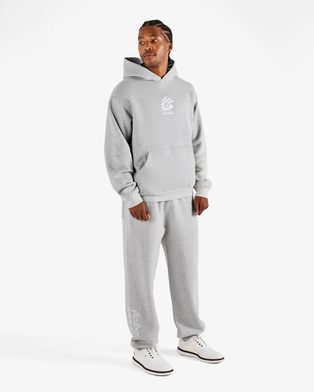 Malbon Curry Brand Fesque Hoodie - Ash Heather