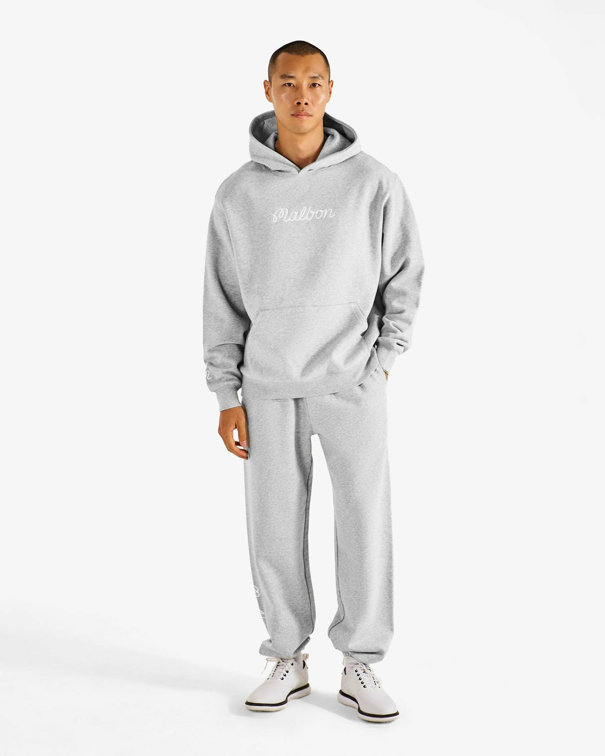 Malbon Fesque Hoodie - Heather Grey