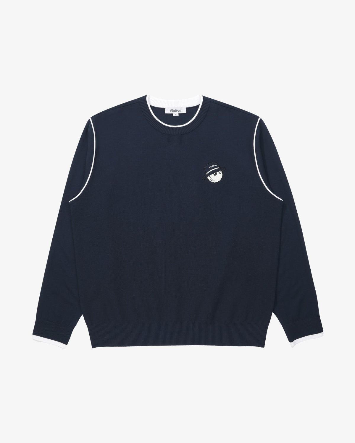 Malbon Studio Seoul Double-Knit Mens Pullover - Navy