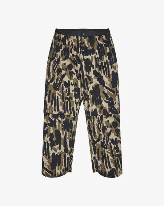 Malbon Tour Divot Camo Rain Pant - Bark Camo