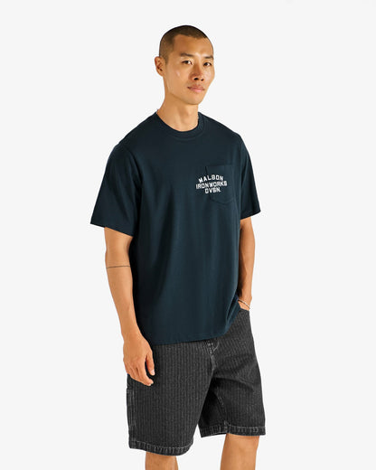 Malbon Foreman Short - Black Stone Washed Denim