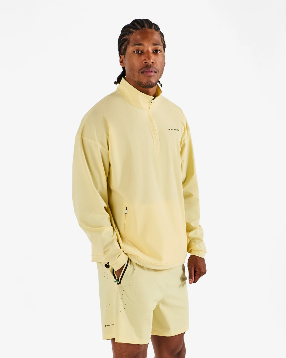 Malbon Performance 2-1 Short - Mellow Yellow