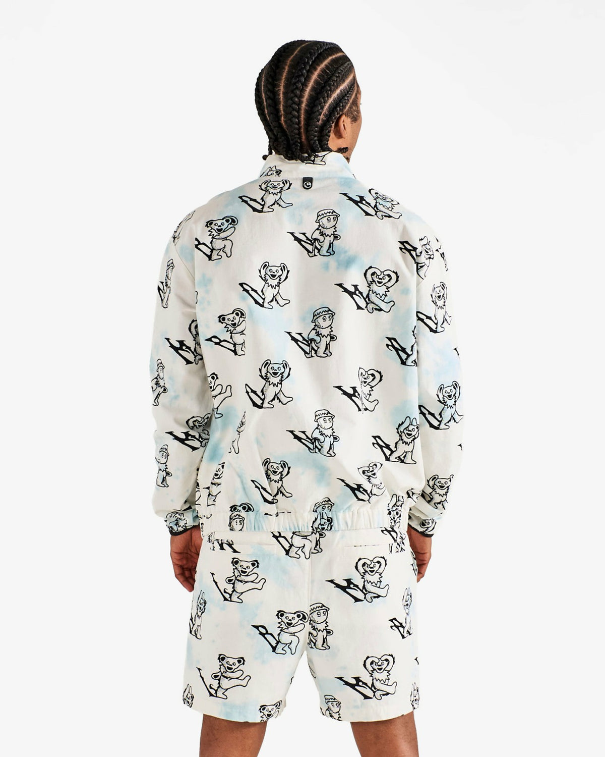 Malbon Grateful Dead Peninsula Alphabet Jacket - Light Blue