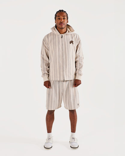 Malbon Arena Jacket - Cream Stripe