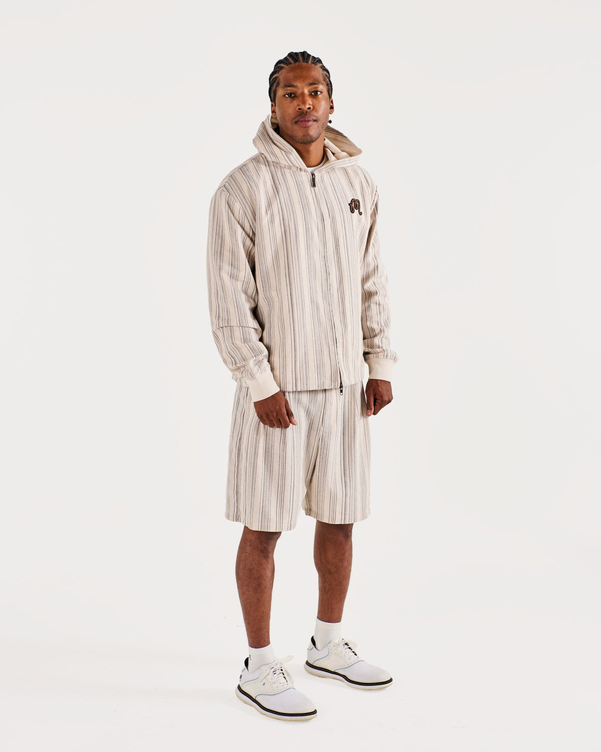 Malbon Arena Jacket - Cream Stripe