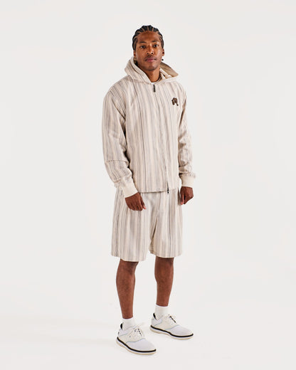 Malbon Arena Jacket - Cream Stripe