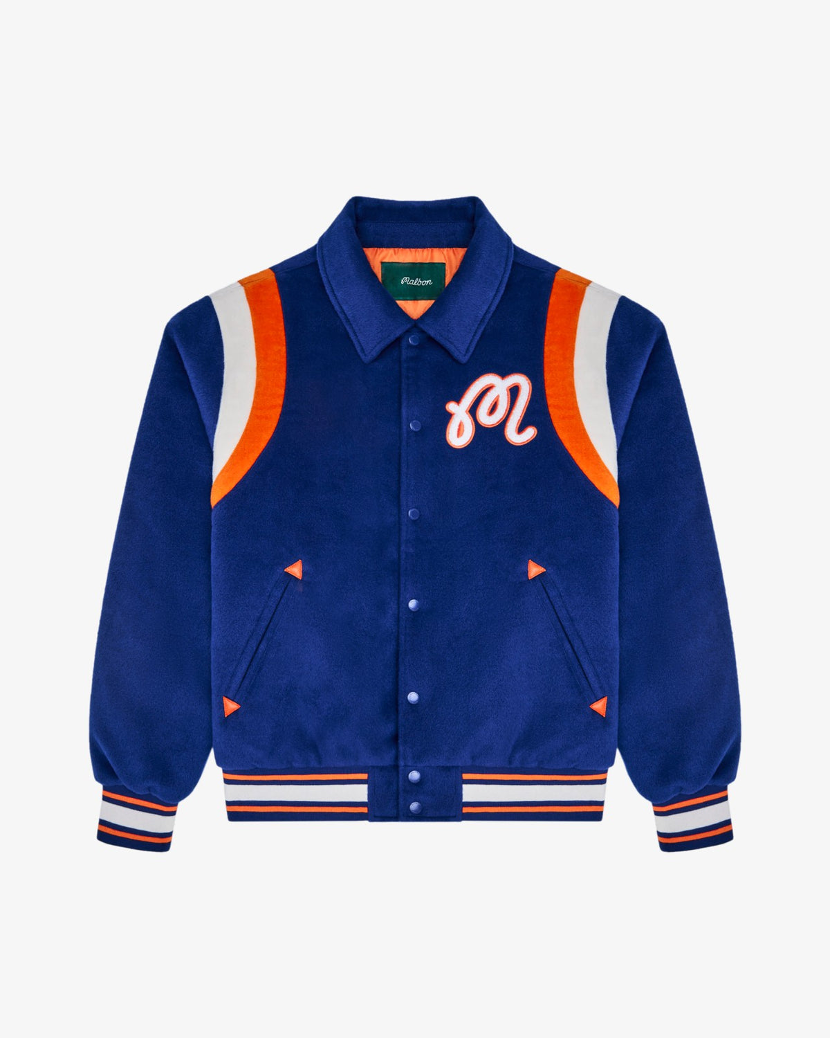 Malbon Knicks The Garden Varsity Jacket - Blue