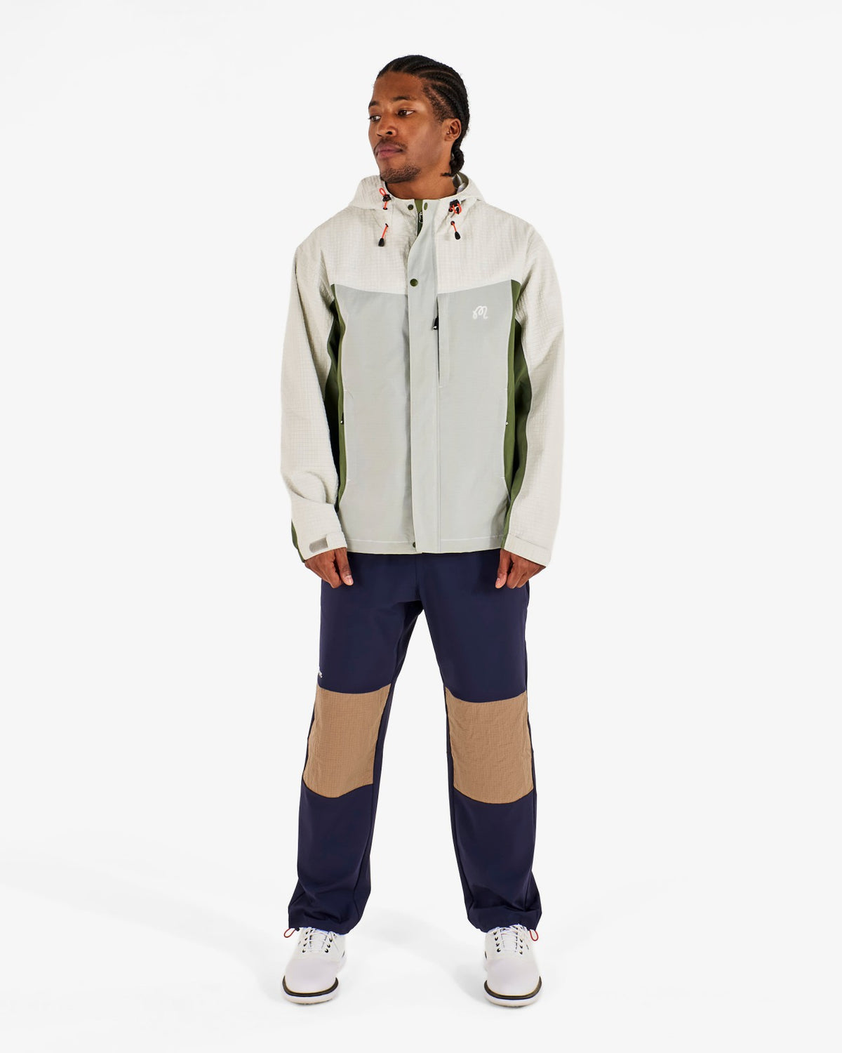 Malbon Torrey Pines Rain Jacket - Silver Green / Moss