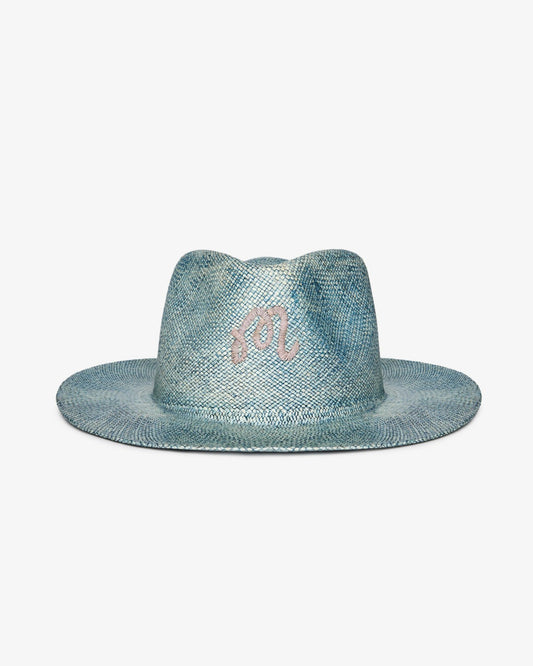 Malbon Indigo Straw Hat - Indigo
