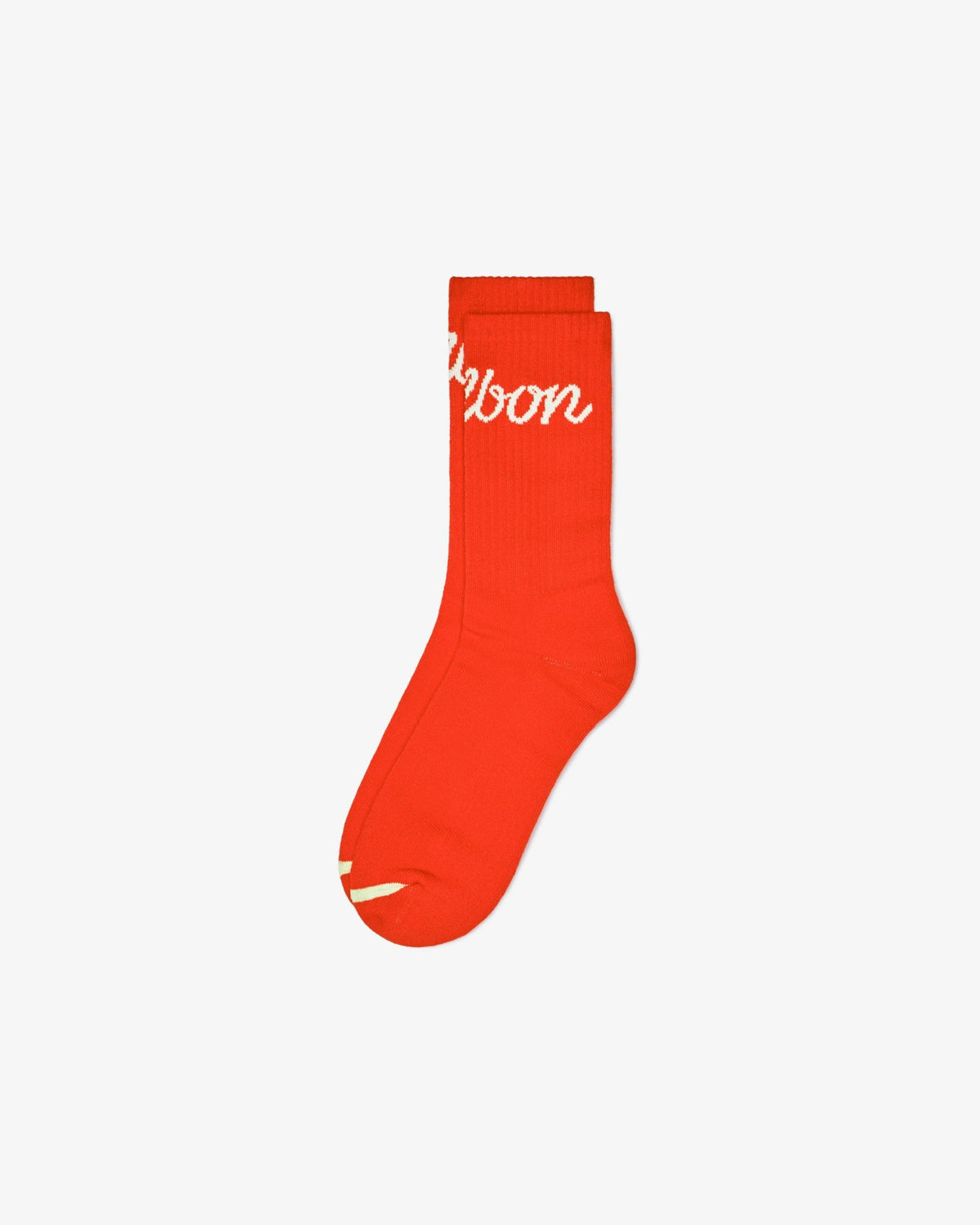 Malbon Bon Script Sock - Orange Red