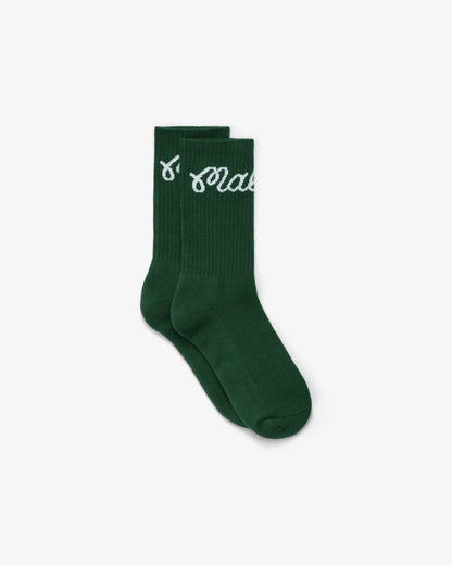 Malbon Bon Script Sock - Green